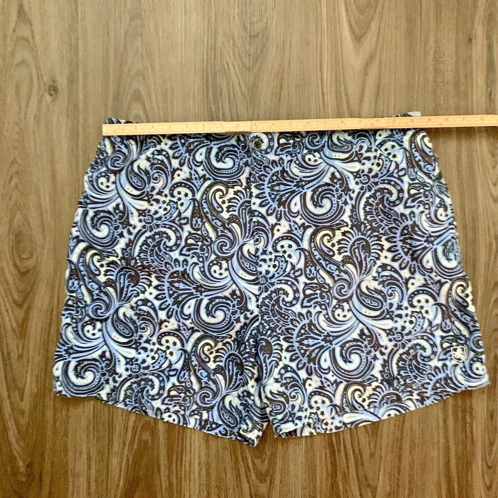 Nat Nast Lined Swim Trunks Blue Black Floral Lined Beach Pool XL - Picture 5 of 10